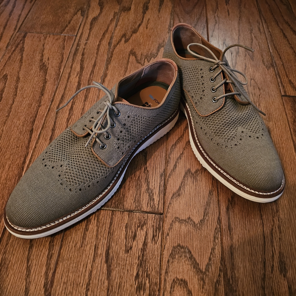 Johnston & Murphy Men's Knit Green Wing Oxfords
